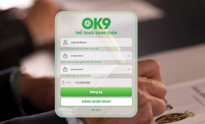 Hướng dẫn đăng ký vô cùng chi tiết